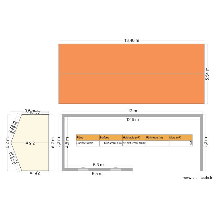 Garage maison principale. Plan de 0 pièce et 0 m2
