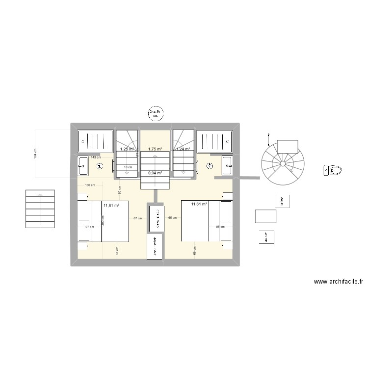 Rot version 14 decembre. Plan de 7 pièces et 59 m2