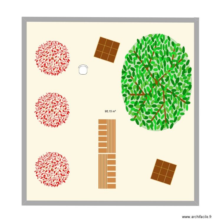 rayan marie rose. Plan de 1 pièce et 96 m2