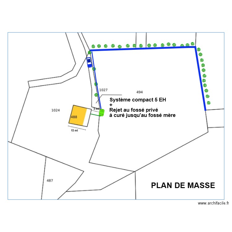 Mottes. Plan de 0 pièce et 0 m2