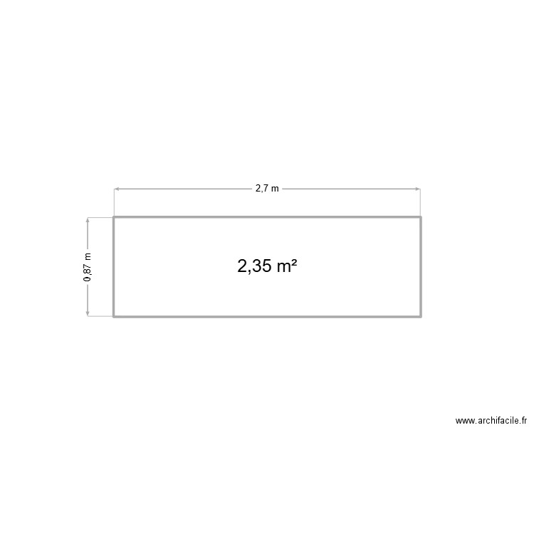 Trémie Bartkowski. Plan de 1 pièce et 2 m2
