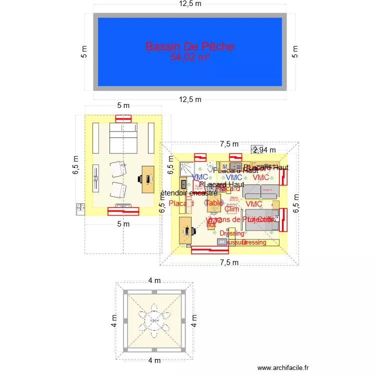 Petite maison Traditionnel. Plan de 