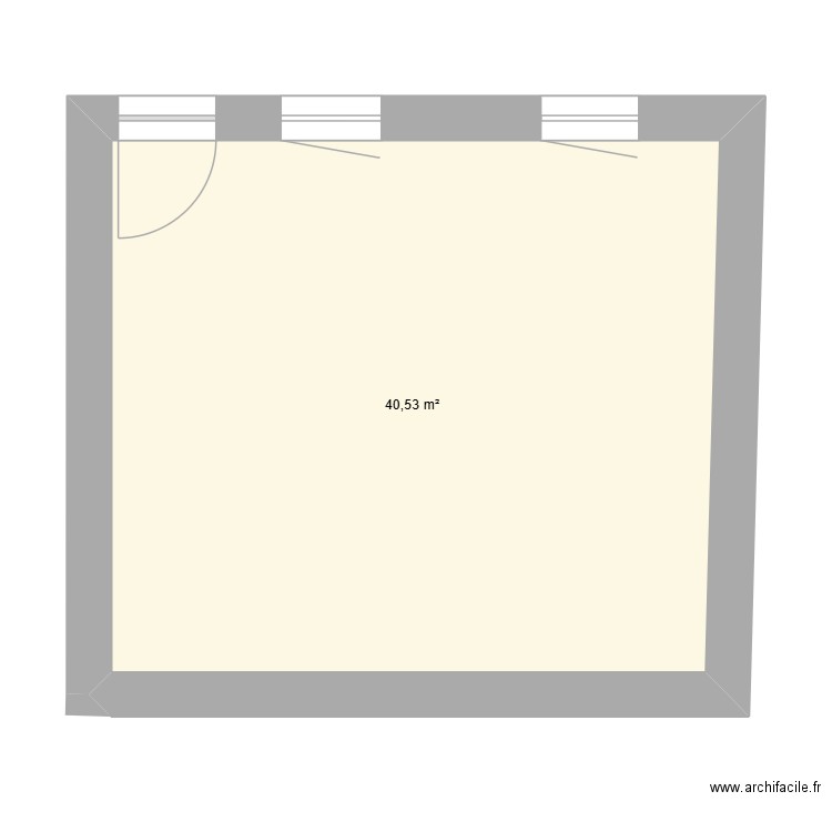 richelieu etage 1 CORRECT. Plan de 1 pièce et 41 m2