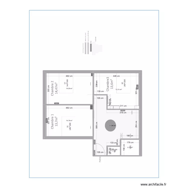 4 sq Chales Michel. Plan de 