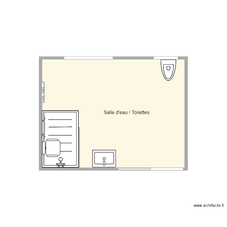 Plan après travaux Nedelec. Plan de 1 pièce et 9 m2