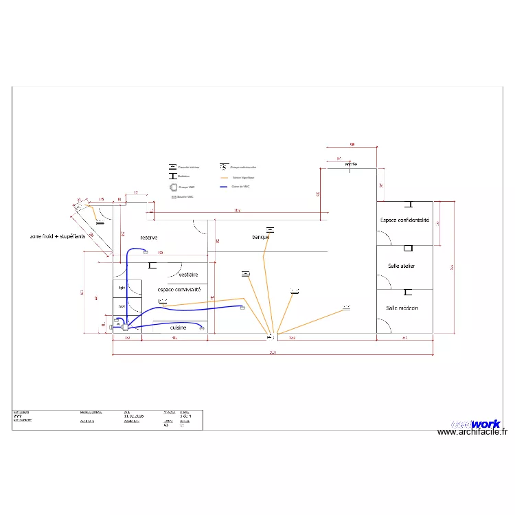 Plan Chauffage/ventilation Pharmacie. Plan de 