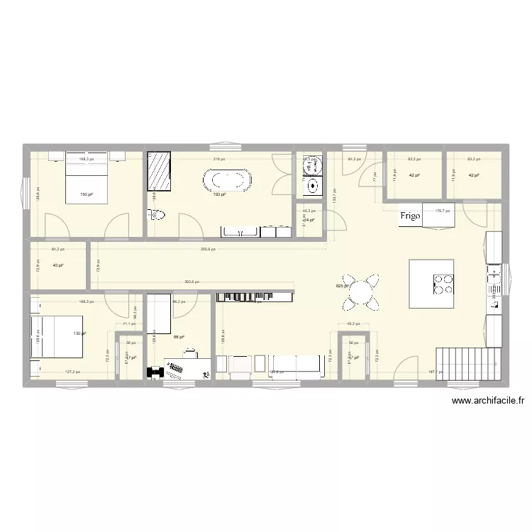 Maison9 30x60. Plan de 