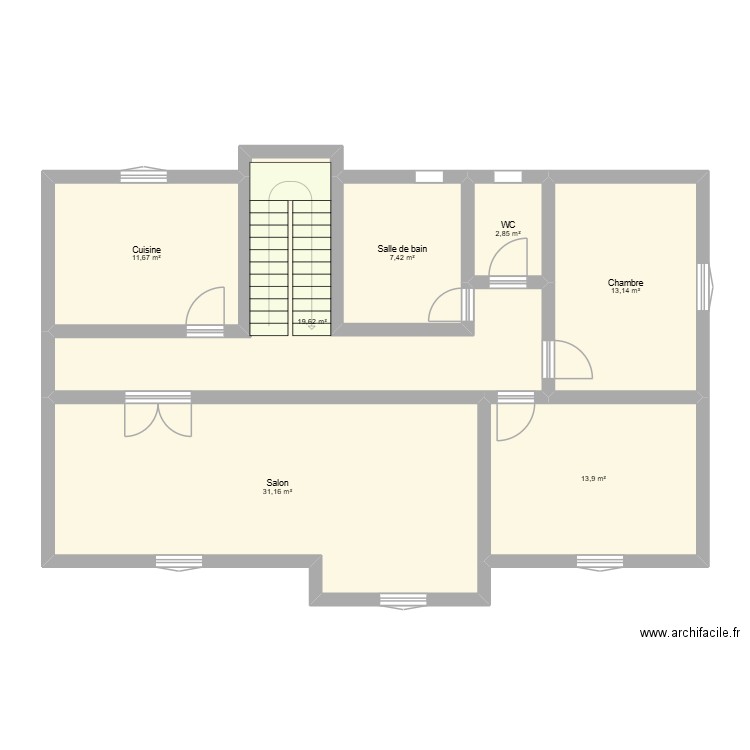 samir. Plan de 7 pièces et 100 m2