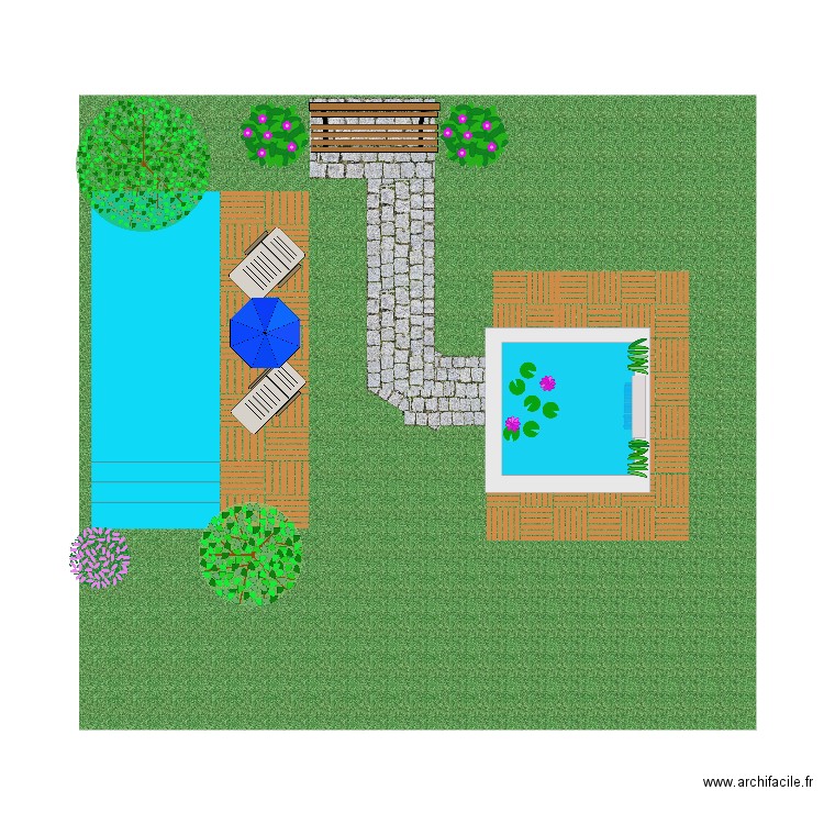 Jardin Clara. Plan de 0 pièce et 0 m2