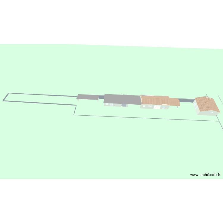 PLAN Façades 2.4.1 avec intérieur. Plan de 1 pièce et 69 m2