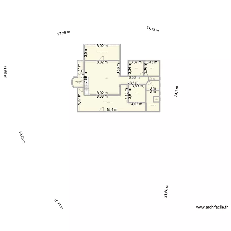KR-PB. Plan de 14  et 258 m²