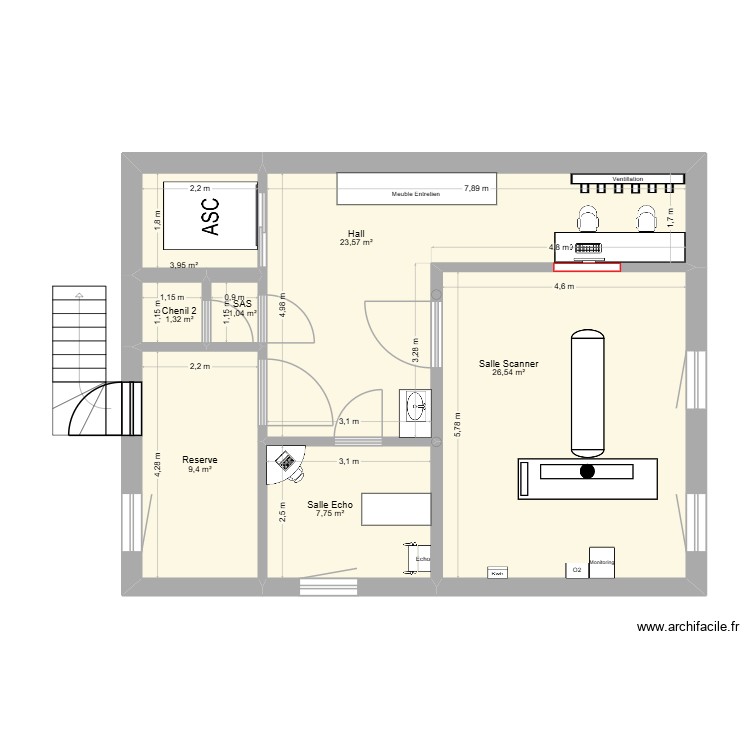 Etage Scanner. Plan de 0 pièce et 0 m2