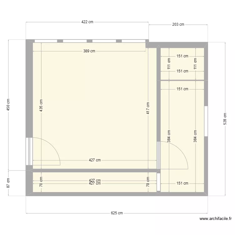 Mullenders_Plan chambre. Plan de 