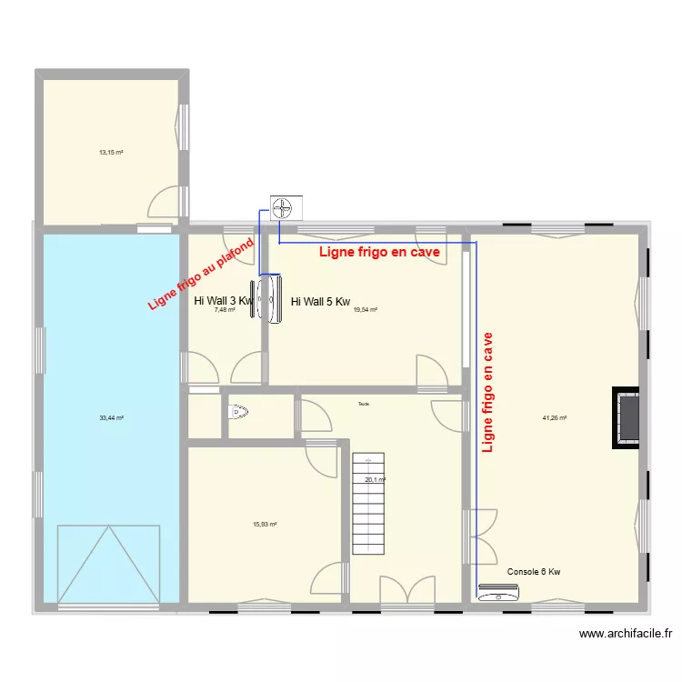 Maison HLR CLIM. Plan de 