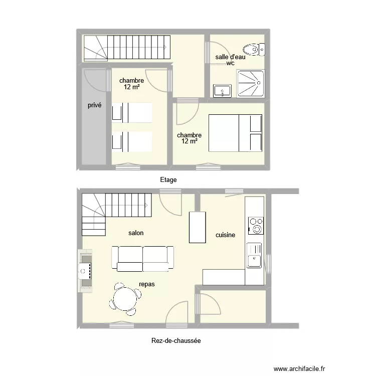 87G5098. Plan de 6 et 46 m² 87G5098. Plan de 6 et 46 m²