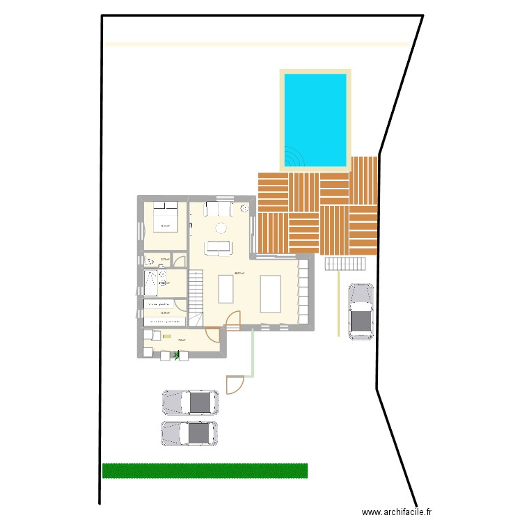 04-10 avec sous-sol cuisine entrée. Plan de 14 pièces et 164 m2