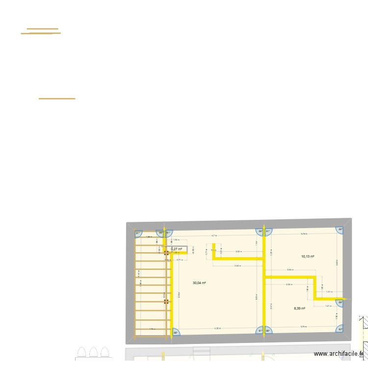 Chessy structure. Plan de 9 pièces et 97 m2