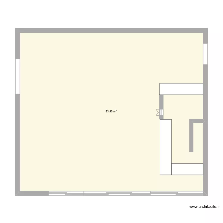 BAR HUTTOPIA. Plan de 1  et 93 m²