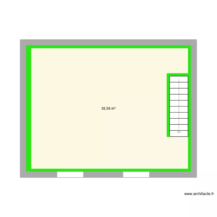 2&egrave;me &eacute;tage GAROM. Plan de 1  et 39 m²