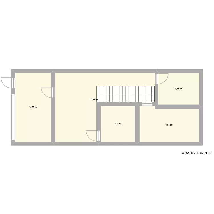 r-1. Plan de 5 Pièces et 69 m² r-1. Plan de 5 Pièces et 69 m²