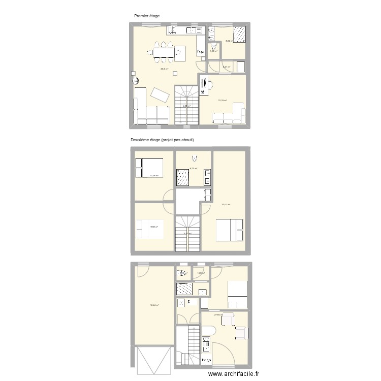 Pierre de Bayard 3. Plan de 15 pièces et 154 m2