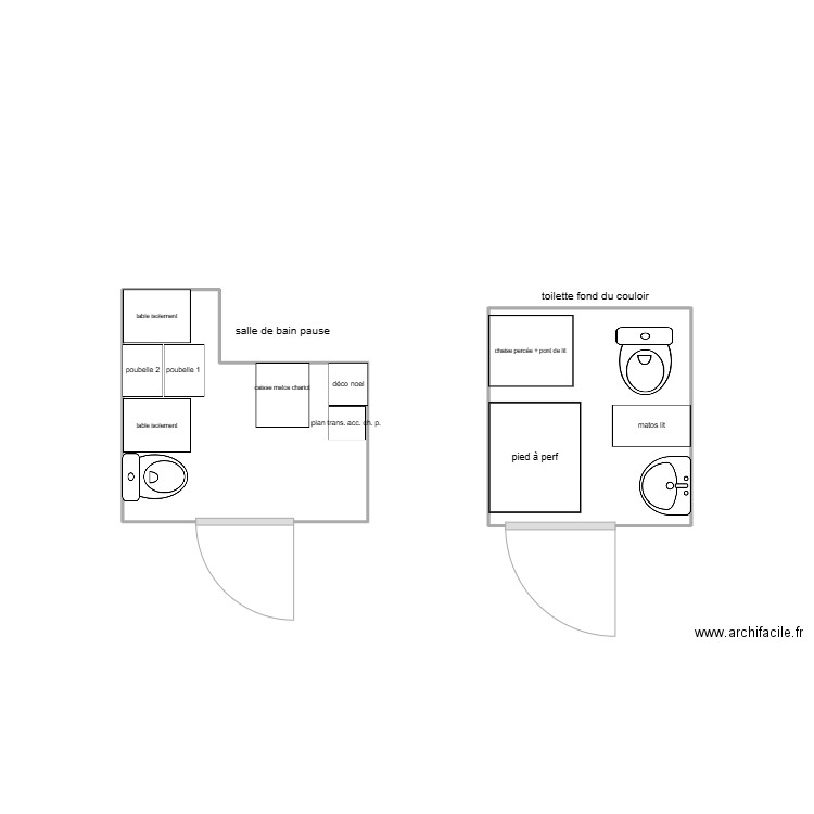 géria A. Plan de 2 pièces et 6 m2