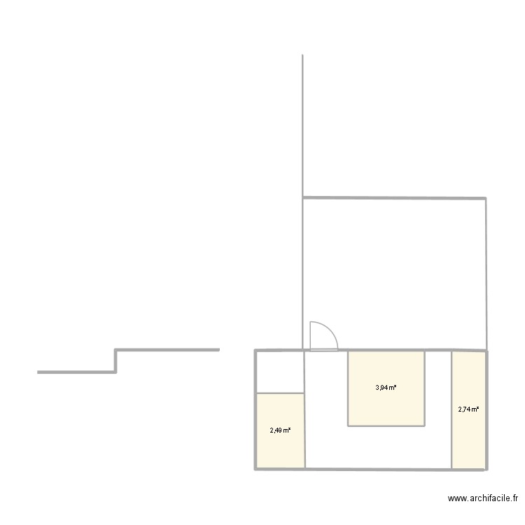 Projet &. Plan de 3 pièces et 9 m2