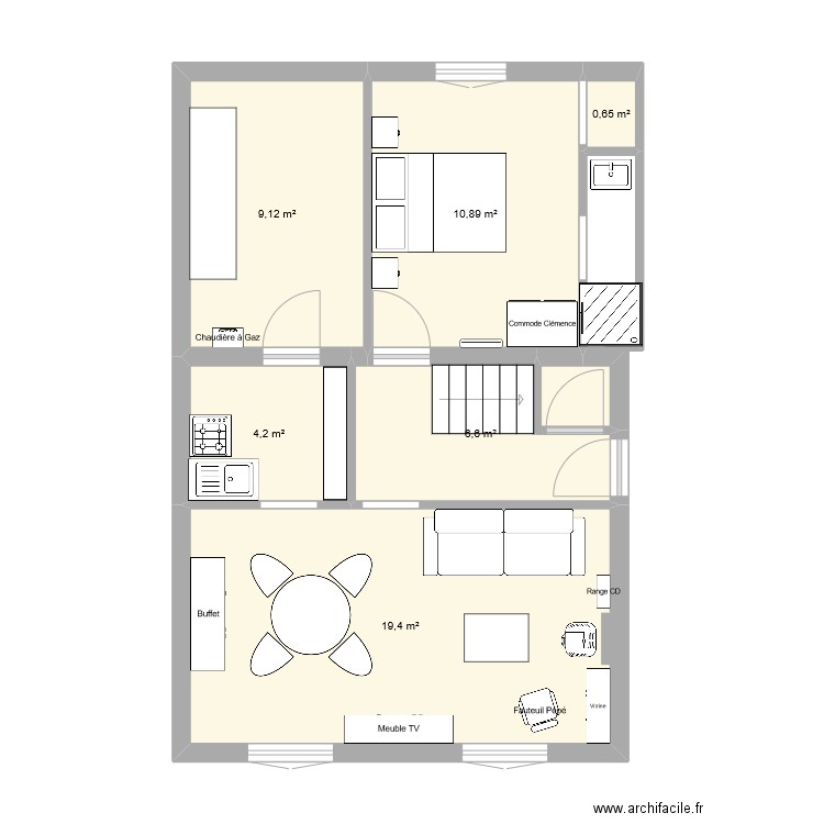 RdC. Plan de 0 pièce et 0 m2