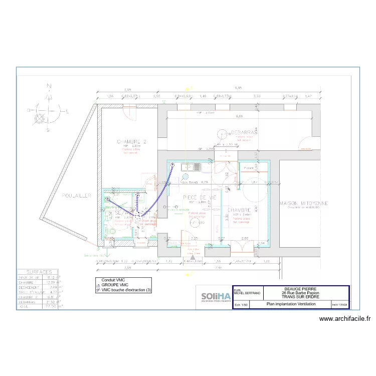 BEAUGE VMC. Plan de 