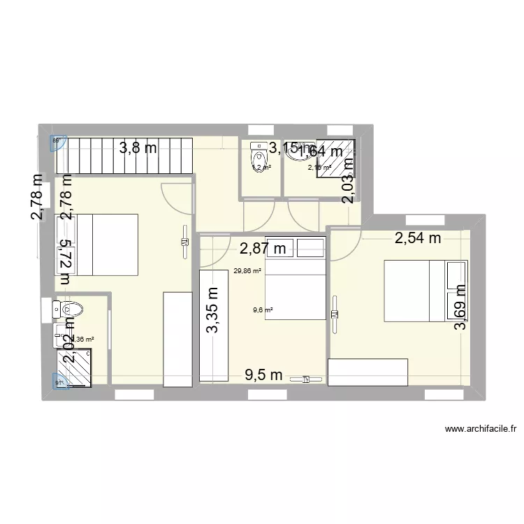 ETAGE VUE NORD 6. Plan de 