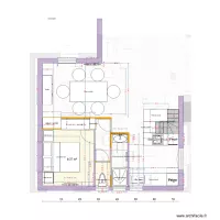 plan version MER 29/04  SDB cuisine chambre SaM avec niche Douche 85 et dimensions reelles Plan initial avec details