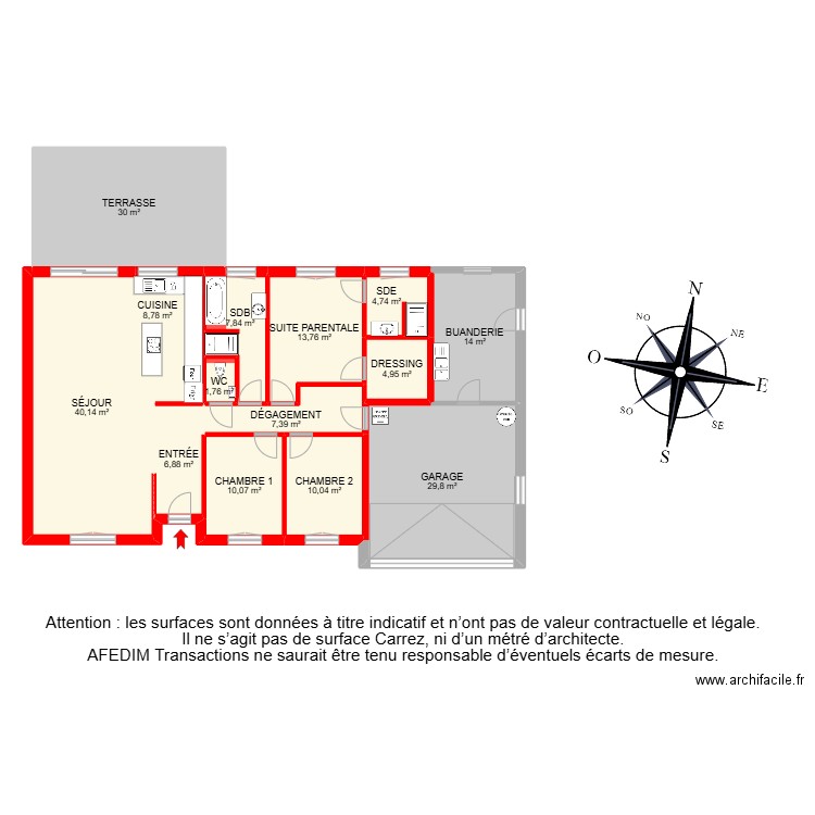 BI27435 -. Plan de 14 pièces et 190 m2