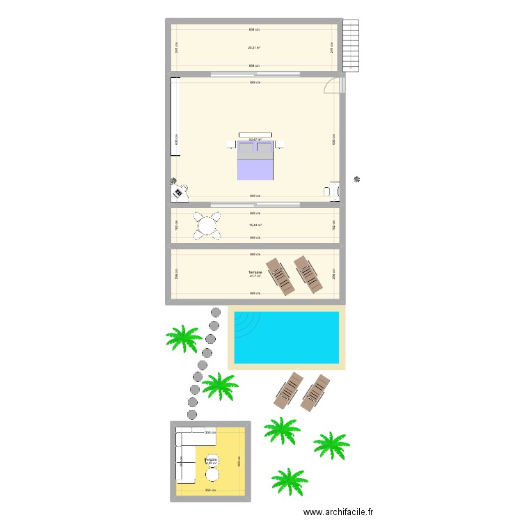 Plan Mafia. Plan de 5 pièces et 123 m2