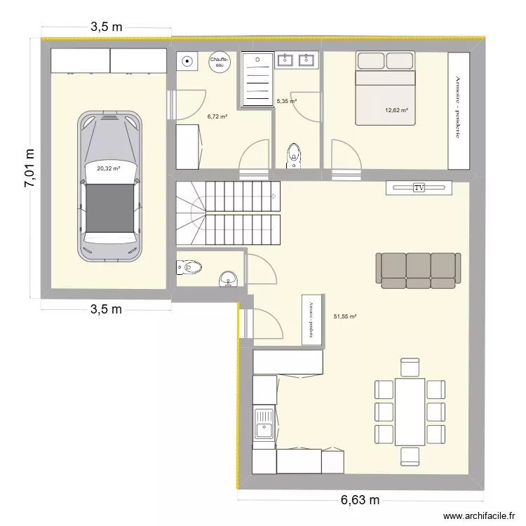 maison 3. Plan de 5 Pièces et 97 m² maison 3. Plan de 5 Pièces et 97 m²