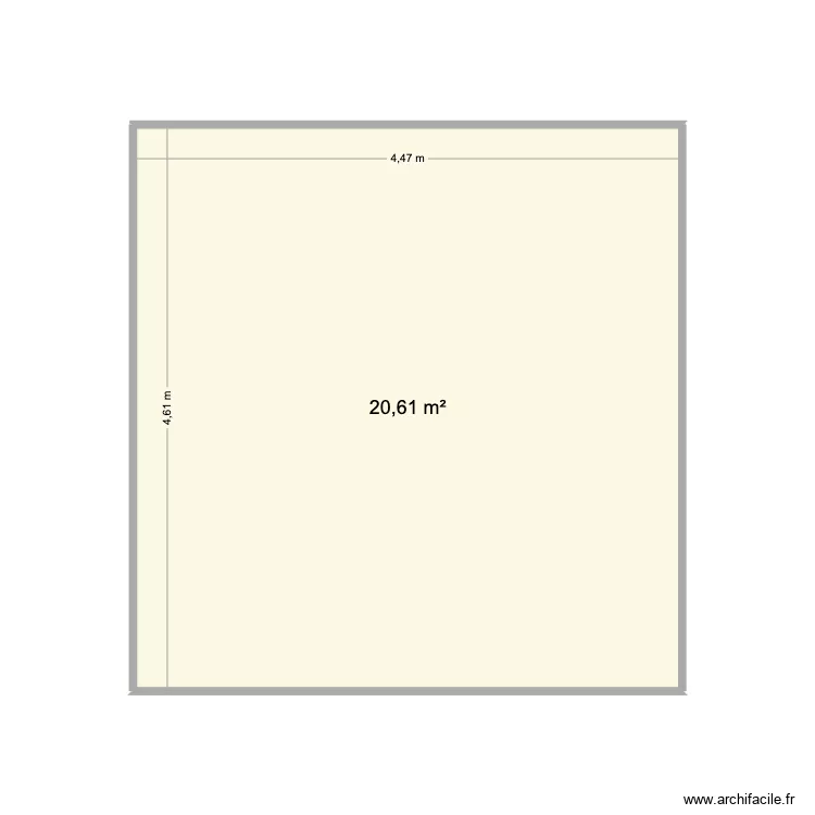 fa&ccedil;ade gab. Plan de 1  et 21 m²