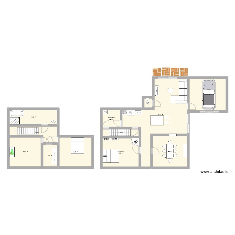 violaines. Plan de 12 pièces et 151 m2