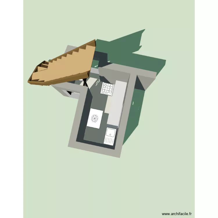 CUISINE 2026. Plan de 1 Pièce et 5 m²