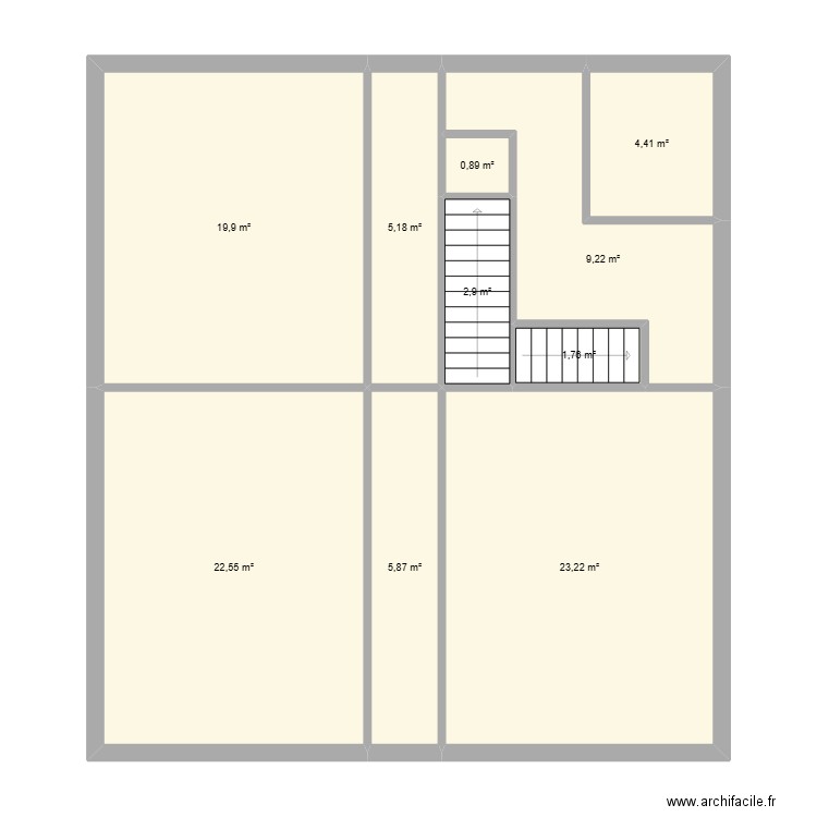 CDS - EDL - RDC. Plan de 10 pièces et 96 m2
