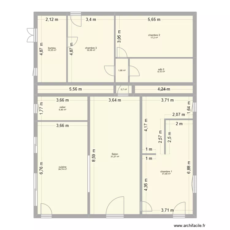 margaux1. Plan de 12  et 154 m²