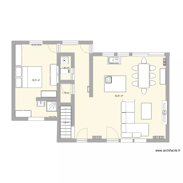 plan N1 maison didier olivia. Plan de 