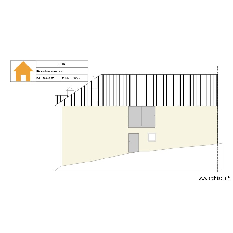 Plan façade nord1. Plan de 0 pièce et 0 m2