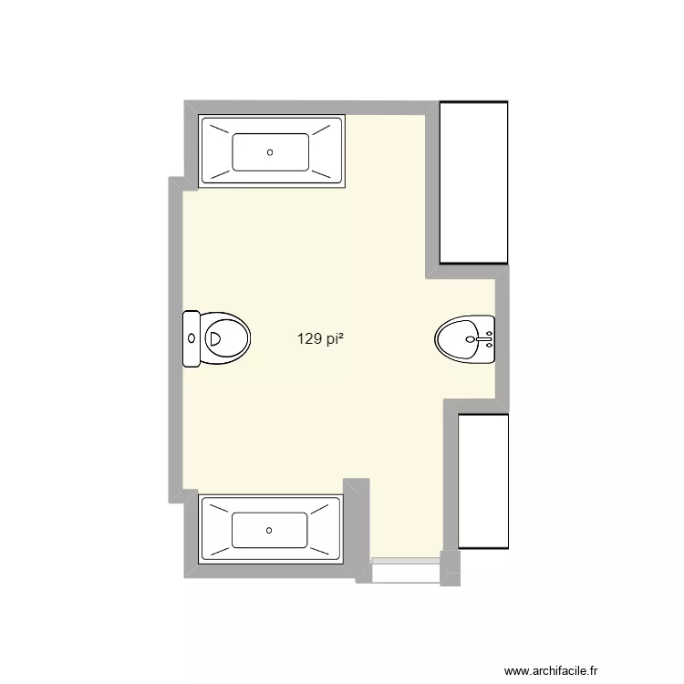 Salle de bain - Normand L&eacute;veill&eacute; . Plan de 