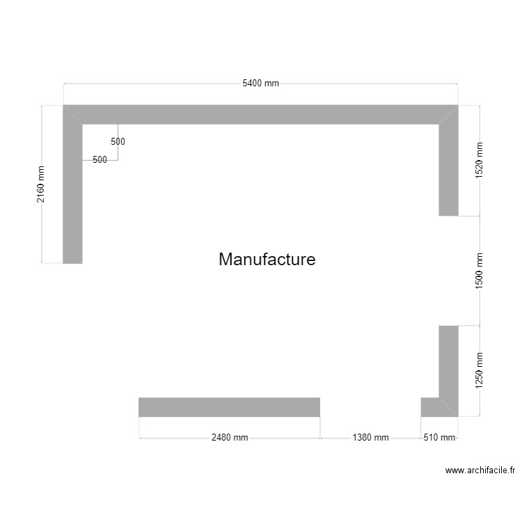Plan Interior's Manufacture. Plan de 0 pièce et 0 m2