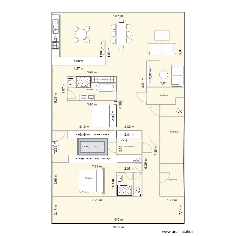 MC Stables. Plan de 12 pièces et 178 m2