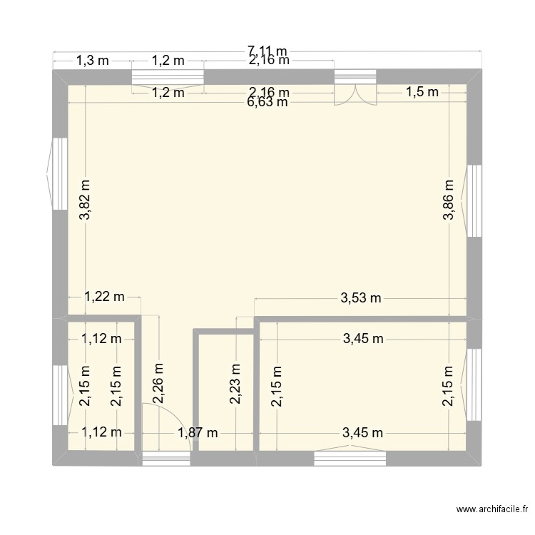 MAYEN. Plan de 4 pièces et 41 m2