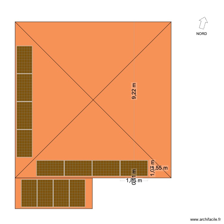 plan toiture. Plan de 0 pièce et 0 m2