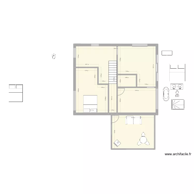 chalet 3 haut encore un essaie. Plan de 5 et 86 m² chalet 3 haut encore un essaie. Plan de 5 et 86 m²