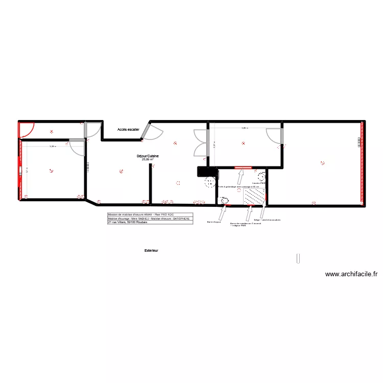 RABHEU RDC PRO. Plan de 6  et 71 m²