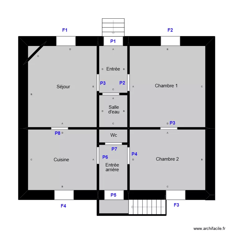 Nolleau amiante. Plan de 10  et 75 m²