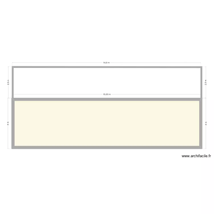 appentis numero 1. Plan de 1  et 53 m²